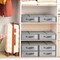 4-Pack Foldable Fabric Storage Boxes, Closet Organizer Bins with Handles (Grey)